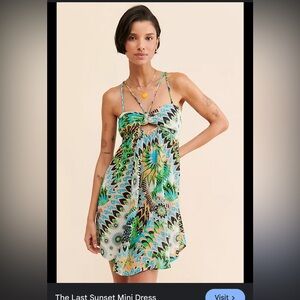 Anthropology, print mini dress medium